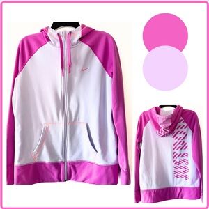 Nike Therma Fit 2 Toned Jersey Zip Track Hoodie Jacket Size: Large